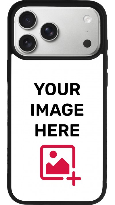 Coque personnalisée avec bords en silicone noir - iPhone 17 Pro Max