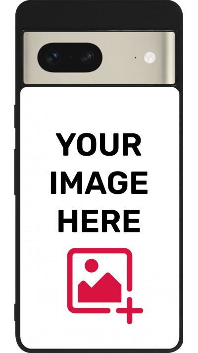 Coque personnalisée en silicone rigide noir - Google Pixel 7