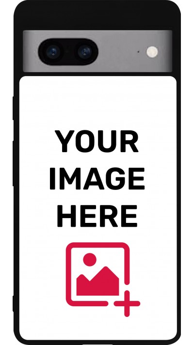 Custom Hülle Silikon schwarz - Google Pixel 7a