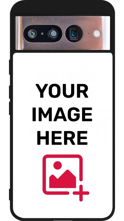 Custom Hülle Silikon schwarz - Google Pixel 8