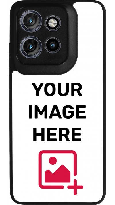 Custom Hülle Silikon schwarz - Motorola Moto S50