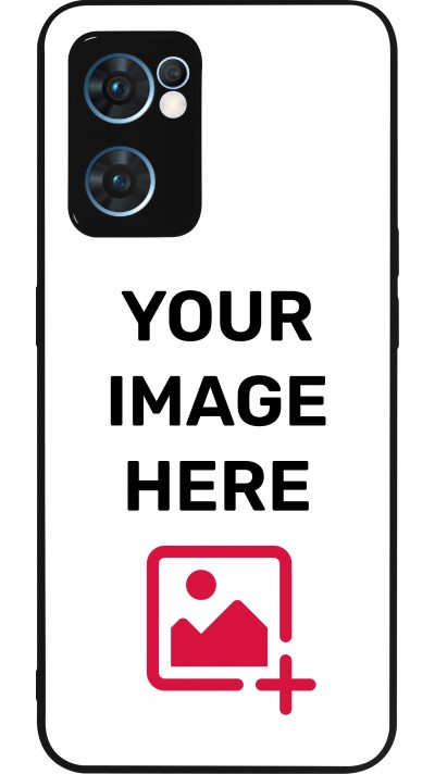 Custom Hülle Silikon schwarz - OPPO Reno7 5G