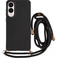 Coque Samsung Galaxy S26 - Bio Eco-Friendly nature avec cordon collier - Noir