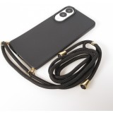 Coque Samsung Galaxy S26 - Bio Eco-Friendly nature avec cordon collier - Noir