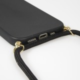 Coque Samsung Galaxy S26 - Bio Eco-Friendly nature avec cordon collier - Noir