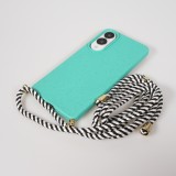 Coque Samsung Galaxy S26 - Bio Eco-Friendly nature avec cordon collier - Turquoise