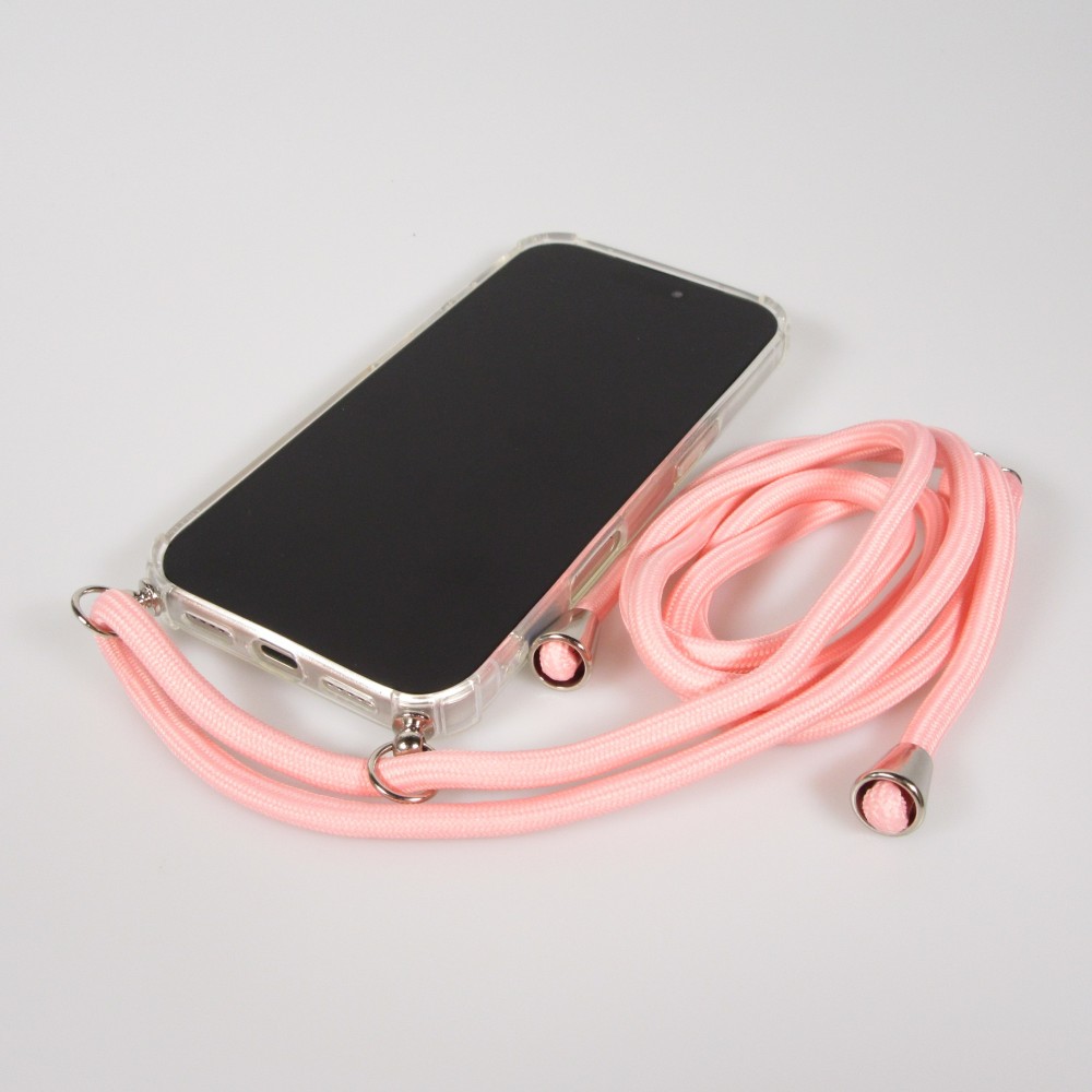Coque Samsung Galaxy S25 Edge - Gel transparent avec lacet - Rose