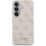 Coque Samsung Galaxy S26 - Guess 4G Script MagSafe Magnetic protection élégante - Rose