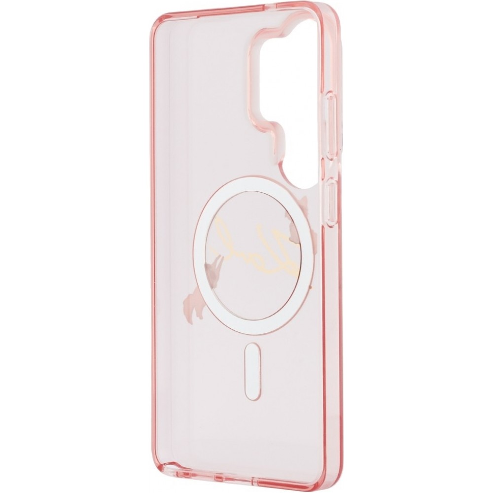 Coque Samsung Galaxy S26 Ultra - Karl Lagerfeld IML KC Script MagSafe protection &eacute;l&eacute;gante - Rose