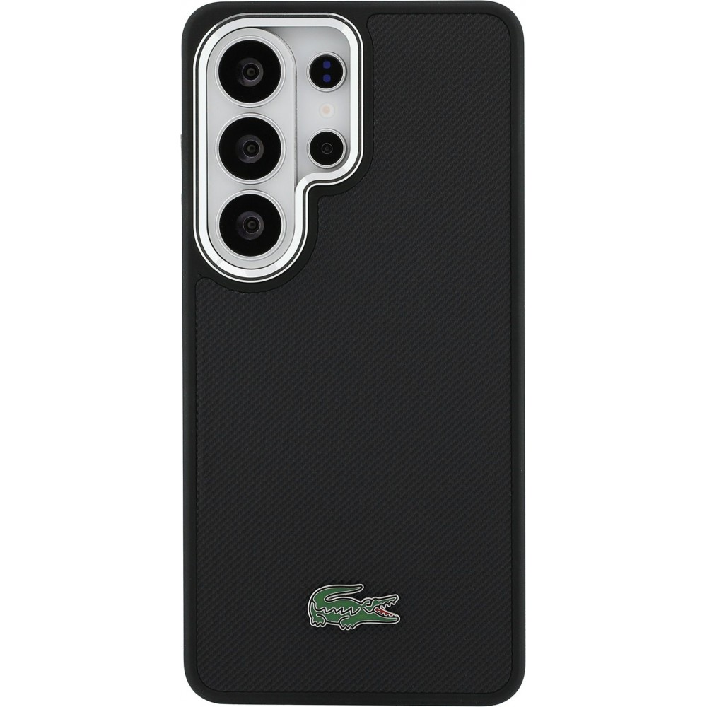 Galaxy S26 Ultra Case H&uuml;lle - Lacoste Petit Pique MagSafe Metall-Logo elegante und langlebige Schutzh&uuml;lle - Schwarz