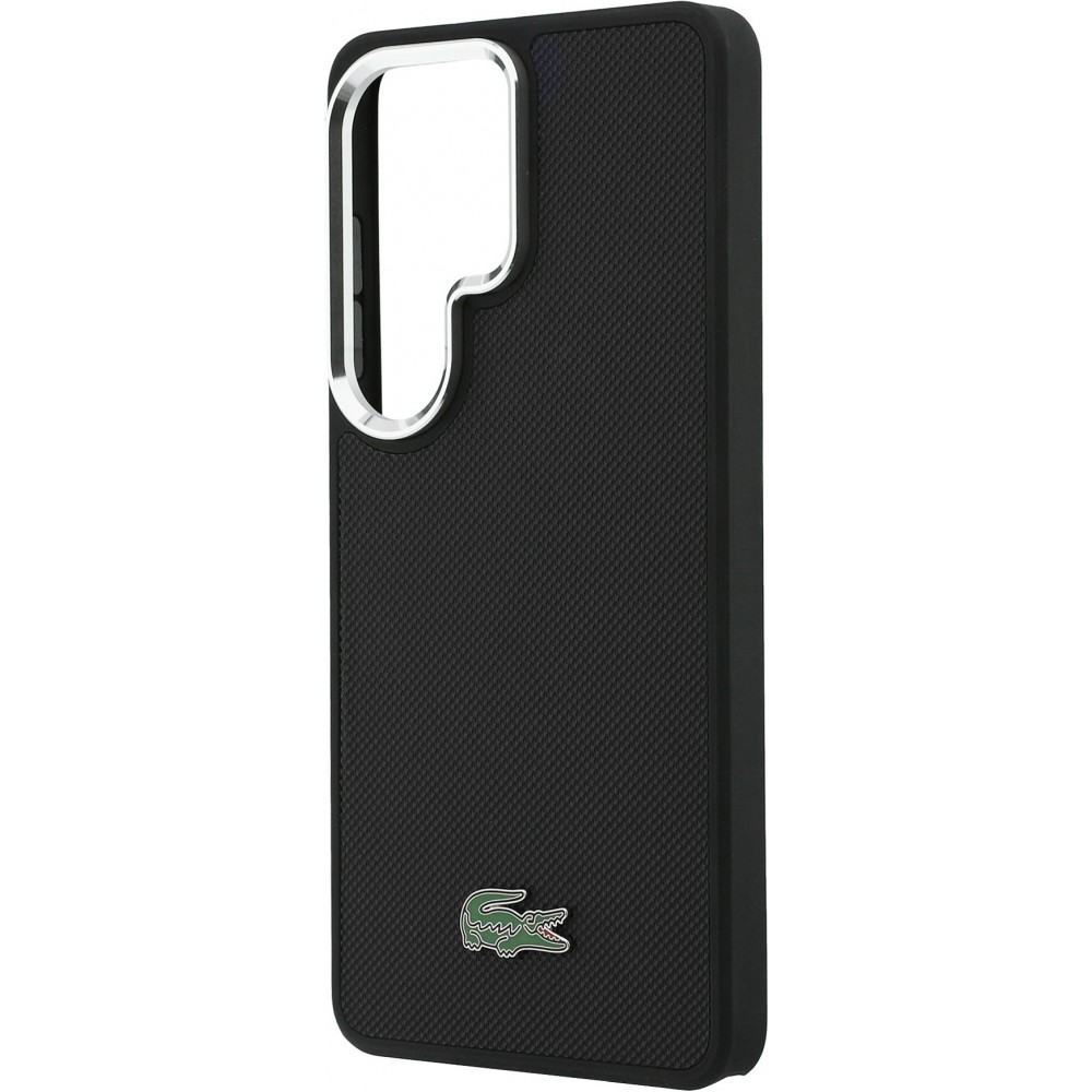 Galaxy S26 Ultra Case H&uuml;lle - Lacoste Petit Pique MagSafe Metall-Logo elegante und langlebige Schutzh&uuml;lle - Schwarz
