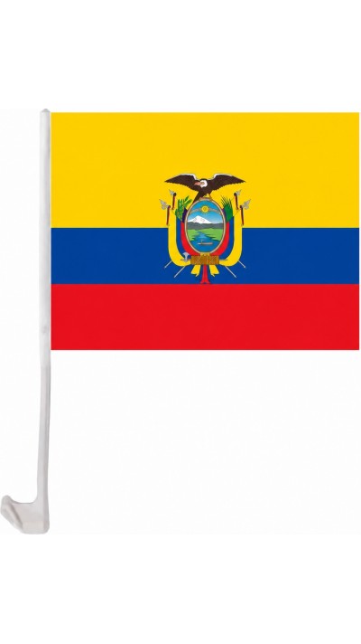 Drapeau Équateur avec clip pour vitre de voiture accessoire supporter