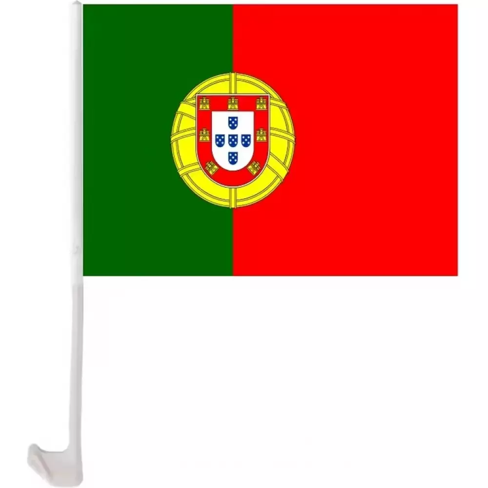 Drapeau Portugal avec clip pour vitre de voiture accessoire supporter