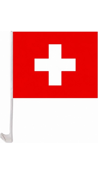 Drapeau Suisse avec clip pour vitre de voiture accessoire supporter