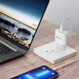 Dudao A14C chargeur mural USB-C PD 20W avec c&acirc;ble (1m USB-C) - Blanc