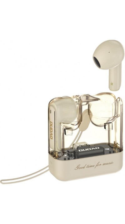 Dudao U18Pro Bluetooth 5.3 TWS Kopfh&ouml;rer ergonomisch 6h Akkulaufzeit - Beige