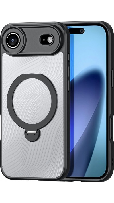 Coque iPhone Air - Dux Ducis Aimo Mag Series avec support et anneau magnétique - Noir