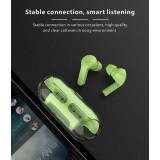 &Eacute;couteurs Bluetooth F80 Q26 Pro TWS avec &eacute;cran LED autonomie longue pour sport et jeu - Vert