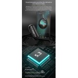 &Eacute;couteurs Bluetooth F80 Q26 Pro TWS avec &eacute;cran LED autonomie longue pour sport et jeu - Vert