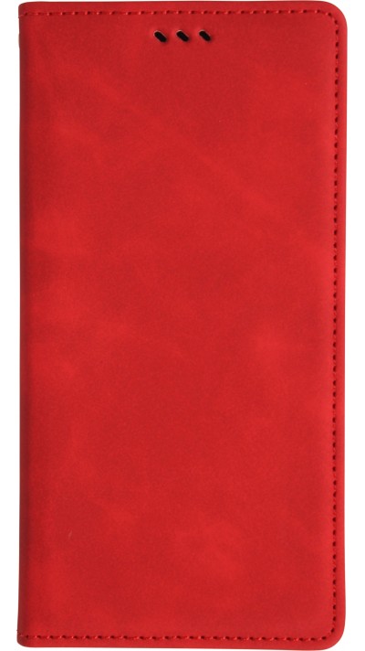Leder Tasche Case iPhone Air - Flip Wallet vintage mit Magnetverschluss und Kartenhalter - Rot