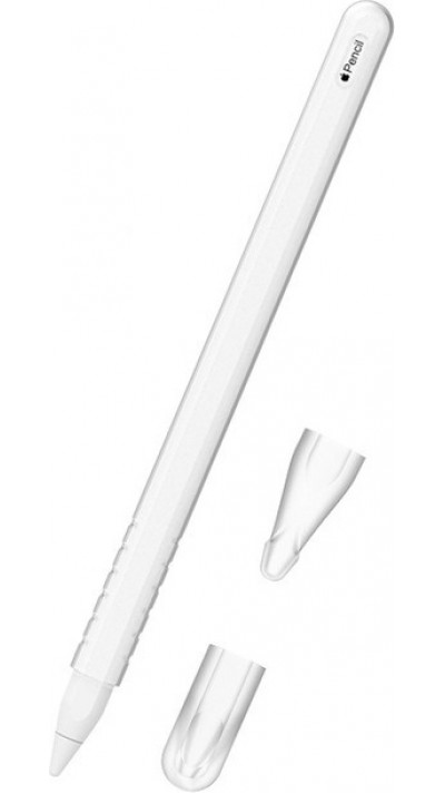 &Eacute;tui silicone souple pour Apple Pencil 2e g&eacute;n&eacute;ration avec support protection compl&egrave;te - Transparent - Apple Pencil