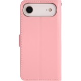 Hülle iPhone Air - Premium Flip Leder Tasche - Hellrosa