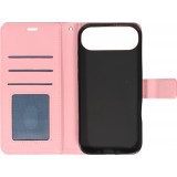 Hülle iPhone Air - Premium Flip Leder Tasche - Hellrosa