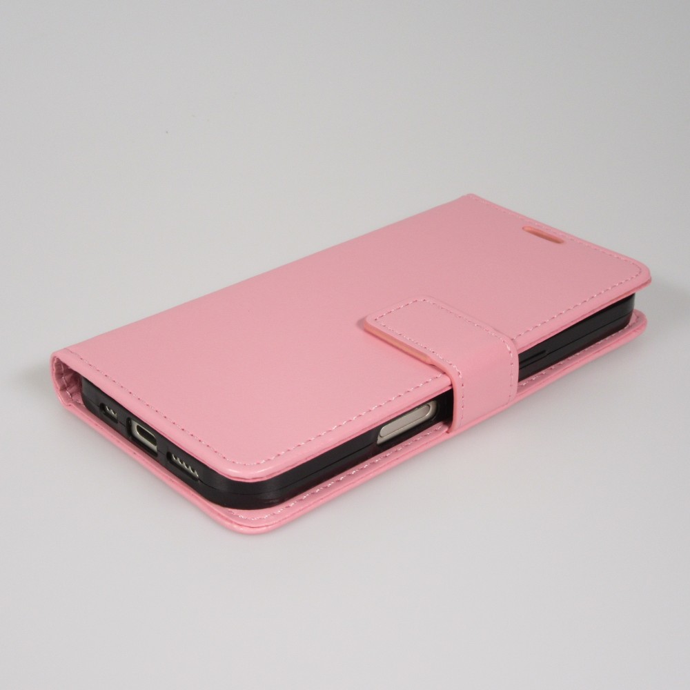 Hülle iPhone Air - Premium Flip Leder Tasche - Hellrosa