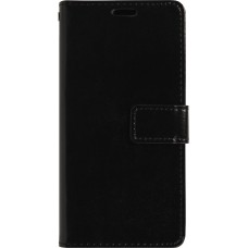 Fourre iPhone 17 - Premium Flip cuir lisse porte-cartes - Noir