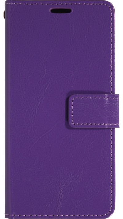 Fourre iPhone 17 - Premium Flip cuir lisse porte-cartes - Violet