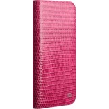 Fourre iPhone 17 Pro Max - Flip Croco Qialino cuir véritable - Rose