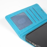 Hülle iPhone 17 Pro - Premium Flip Leder Tasche - Türkis