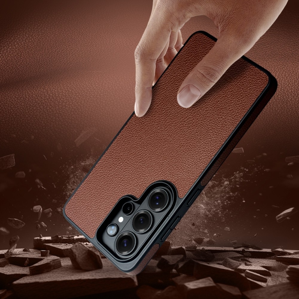 Fourre Samsung Galaxy S26 Ultra - Flip Qialino cuir véritable mat avec fermeture magnétique - Vert mat