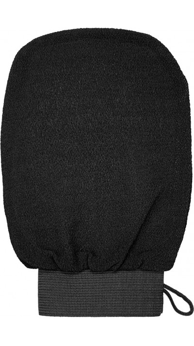 Gant exfoliant corps effet lisse et brillant gommage profond &eacute;limine peaux mortes - Noir