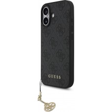 iPhone 17 Case Hülle - Guess 4G Charm Elegante Schutzhülle Raffiniertes Design Trendaccessoire - Grau