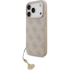 Coque iPhone 17 Pro - Guess 4G charm protection élégante design raffiné accessoire tendance - Rose