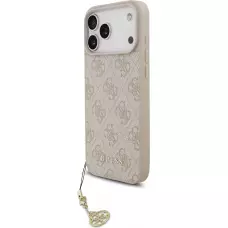 Coque iPhone 17 Pro Max - Guess 4G charm protection élégante design raffiné accessoire tendance - Rose