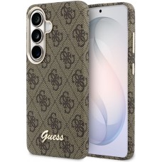 Coque Samsung Galaxy S26 - Guess 4G Script MagSafe Magnetic protection élégante - Brun