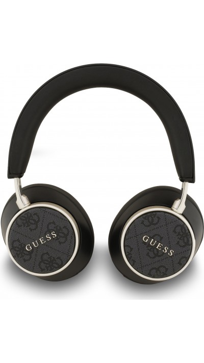 Guess casque Bluetooth Studio Quality Sound en cuir PU 45h d'autonomie ENC assistante voix et recharge rapide - Noir
