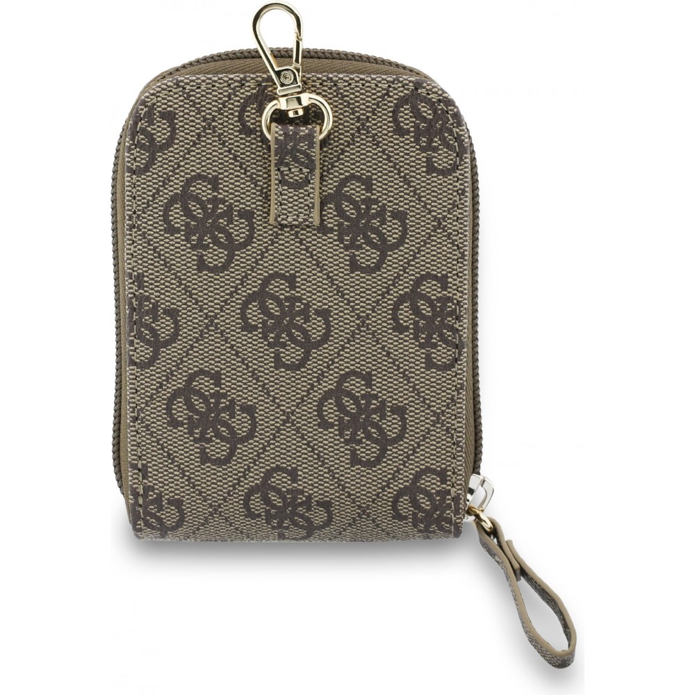 Guess 4G Logo Metall Lani&egrave;re Schultertasche mit Tasche - Braun