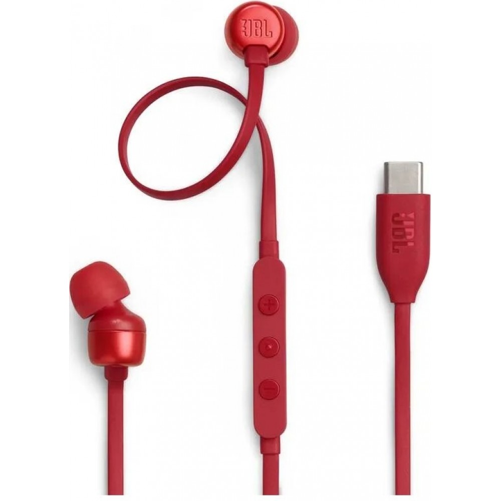 JBL Tune 310C USB-C Kopfh&ouml;rer mit Pure Bass und Hi-Res Audio - Rot