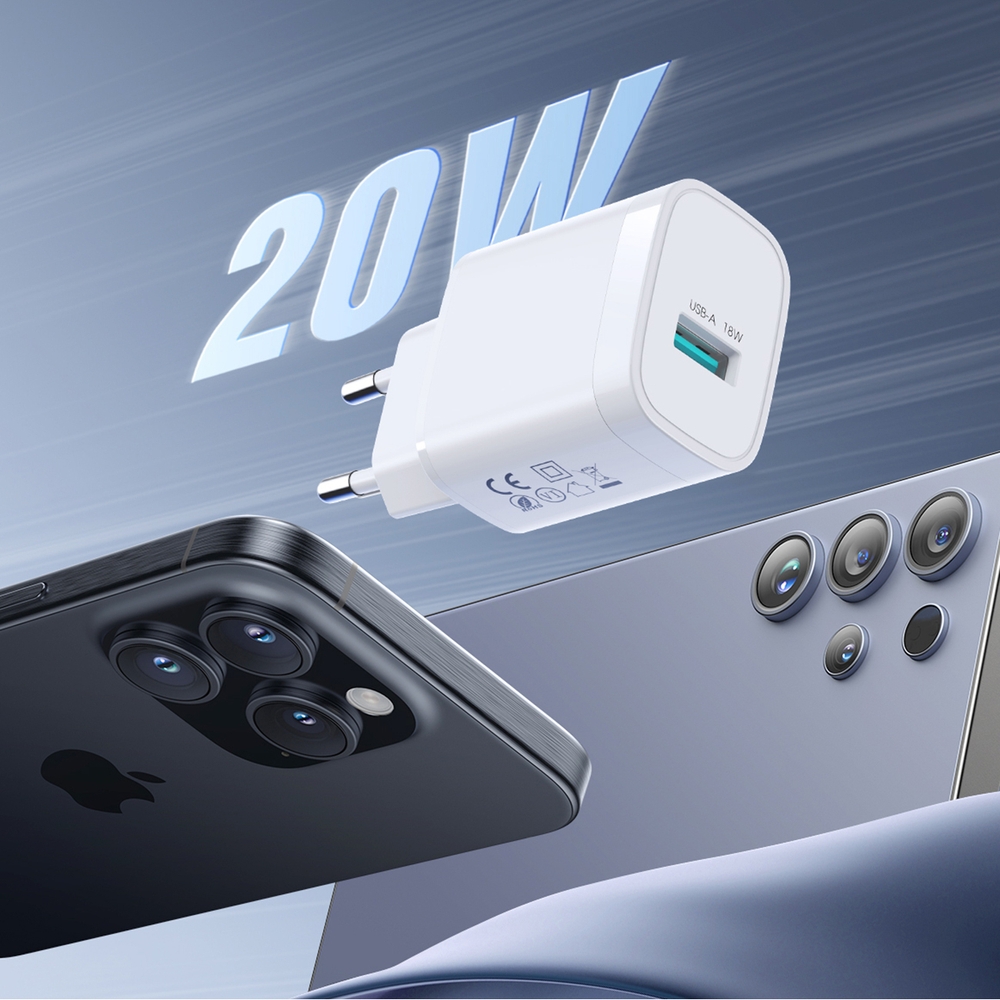 Joyroom JR-TF4 18W Wandladeger&auml;t Schnellladung USB-C Adapter - Weiss