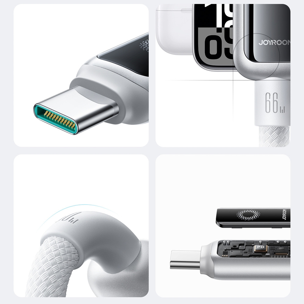 Joyroom S-A55 StarFlight câble charge rapide USB-A vers USB-C 66W (1.2m) - Blanc