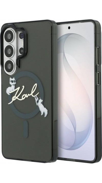Coque Samsung Galaxy S26 Ultra - Karl Lagerfeld IML KC Script MagSafe protection &eacute;l&eacute;gante - Noir