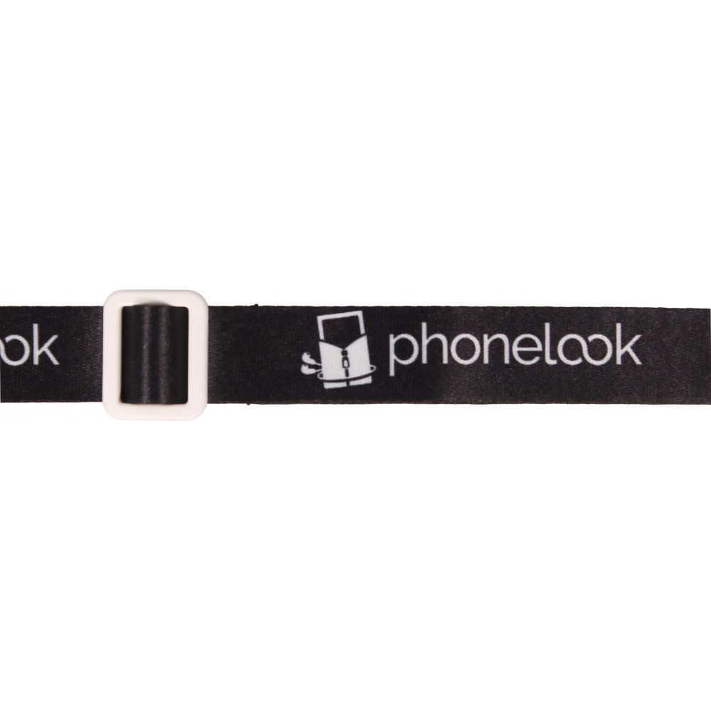Lanière universelle attache-téléphone tour de cou compatible avec toutes les coques - Noir