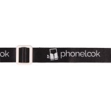 Lanière universelle attache-téléphone tour de cou compatible avec toutes les coques - Noir