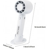 Mini ventilateur portable USB rechargeable 3 vitesses avec support socle - Bleu