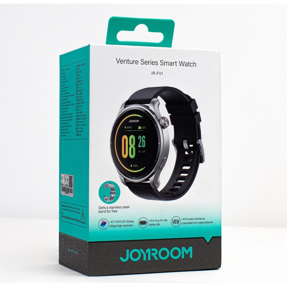 Smartwatch Joyroom Venture Series JR-FV1 mit Anrufbeantwortungsfunktion - Schwarz