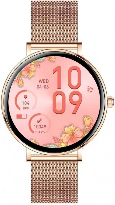 Montre connect&eacute;e unisexe I232 avec &eacute;cran AMOLED HD 1,32" suivi du sommeil et de l'activit&eacute; &eacute;tanche IP68 - Or