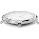 Edelwatch Uhr 41 mm (Men) Silver Zifferblatt Weiss (Batterie nicht enthalten) - Rot / Blau / Weiss